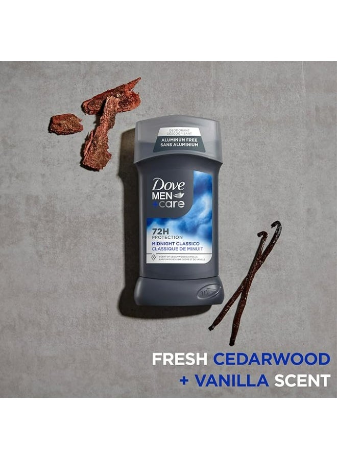 دوف مزيل عرق رجالي ستك ميدنايت كلاسيكو حماية من الروائح 72 ساعة خالي من الألومنيوم مع زيوت أساسية وربع كريم مرطب – 85 جم - Image 2